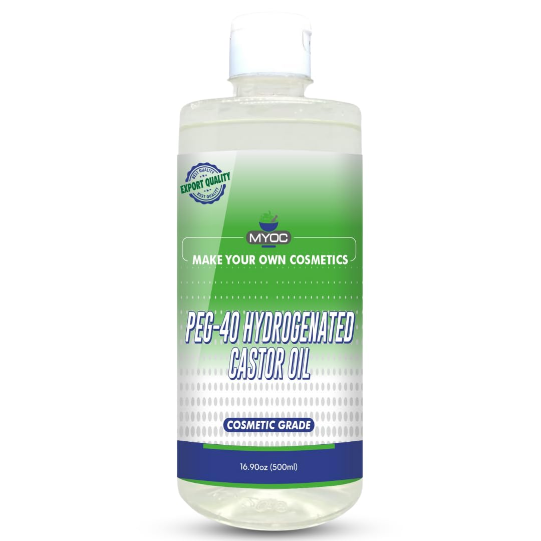 Photo 1 of MYOC PEG-40 Hydrogenated Castor Oil – Cosmetic Grade Emulsifier & Solubilizer for Skincare & Personal Care Formulations - 16 Oz / 500ml