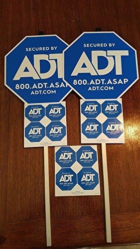 Home Security yard signs and stickers ADT 2 New