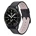 V-MORO for Gear Sport/Galaxy Watch 42mm Bands, 20mm Soft Leather Band Bracelet Strap Replacement for Samsung Gear Sport R600 & Samsung Galaxy Watch 42mm R810 & Garmin VivoActive 3 Men Women Black