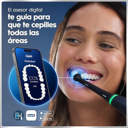 iO 6 Cepillo de Dientes Eléctrico con 3 Cabezales Y Estuche, Negro