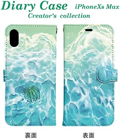 Amazon Iphonexsmax アイフォンxsmax 手帳型 スマホケース クリエイター作品 神輿ダイヴ 夏のスイカ 夏 海 スイカ 波 ケース カバー 通販