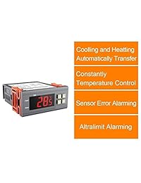 Driver De Temperatura Digital para congelador jaybva STC 1000 termostato con Sensor NTC Sonda de temperatura calefacción de refrigeración 2 relés de salida AC 110 V