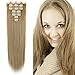 Grade 7A 160g 23-24 Inch Real Thick Double Weft Clip In Hair Extensions