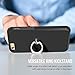 iPhone 6 Case, iPhone 6S Case, Zvedeng Ring Holder Kickstand Ring Stand Ring for Phone Non-slip Anti-Drop [Shock Absorbent] Dual Layer Defender Case Cover for iPhone 6 6s 4.7 inch Black and Grey