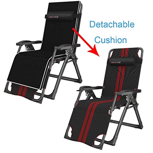 CCLLA Home Freizeitstuhl Klappbare Rasen Lounge Stühle Garten Liegen Camping Klappbare Zero Gravity Lounger Liegestuhl… – Bild 3