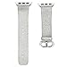iiteeology Compatible with Apple Watch Band Women Girls, Genuine Leather Sparkly Bling Glitter iWatch Band for Apple Watch SE Series 7 6 5 4 3 2 1, Silver 38mm/40mm/41mm