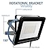 Hyperikon 50W LED Flood Light Outdoor, 250 Watt Equivalent Security Light with Rotatable Bracket, 5000k, 110V, 2 Pack