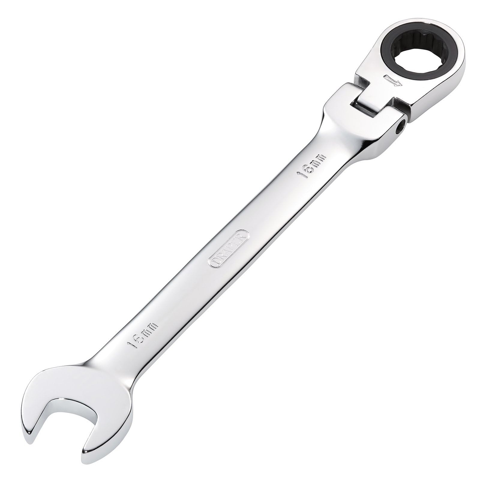 Draper 52018 Metric Flexible Head Ratchet Spanner, 16 mm Size