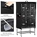 Yaheetech Large Black Bird Cage Cover w/Mesh Window/Storage Pocket Good Night Lightweight & Washable Universal Parrot Cage Cover 41.3in x 27.6in x 48in Black