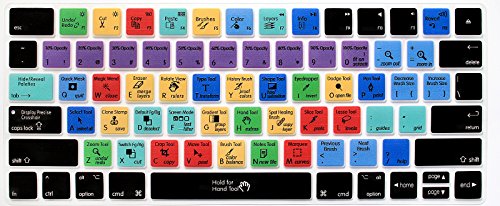 HRH Adobe Photoshop PS Functional Shortcut Hotkey Keyboard Cover Silicone Skin for Apple Magic Wireless Bluetooth Keyboard MLA22LL/A (A1644,2015 Released) with US Layout