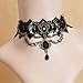 Gothic Black Lace Choker Necklace Punk Choker with Pendant for Women/Girls Punk Party Cosplay Costumes Wedding Jewelery Christams Gifts (JL-210)