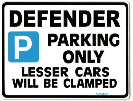 Gift for DEFENDER owner-Car Paring Sign - Gift for LAND ROVER tdi model owner - Size Large 205 x 270mm