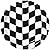 8 Pack Black & White Checker Plates - 6 3/4"