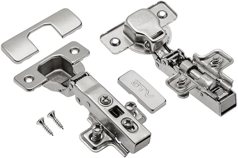 GTV 10 x Soft Close 35mm Kitchen Cabinet Door Hinges + Mounting Plates Screws