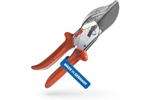 Original LÖWE Sharp Miter Shears 3.104 | With 45 Degree Stops for Precision Cutting | Professional Grade Angle Cutter Tool for Plastic, Rubber, Wood, PVC, Leather, Metal | Made in Germany