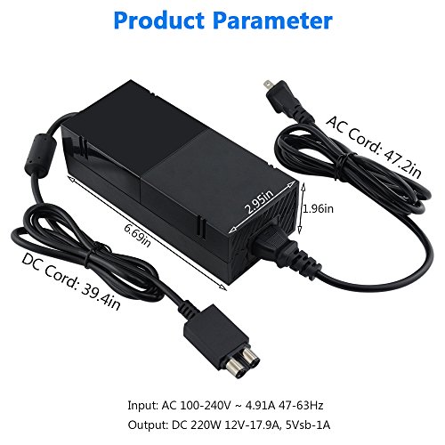 image for Xbox One Power Supply Brick, [ENHANCED QUIET VERSION] Ponkor AC Adapte