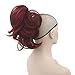 10 Colors Wavy Hairpieces Claw Ponytail Synthetic Hair Blonde Gray Little Pony Tail Clip In Hair Extension T1B/613 12inches
