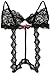 Cocolicious Women's to The Extreme Lace V Teddy, Black, One Size