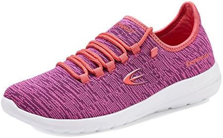 Leader Sports Women's Lightweight Walking Shoes Lace-Up Athletic Sneaker (6.5, Fuscia)