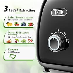 Slow Juicer, TKTK Wide Feed Chute Masticating