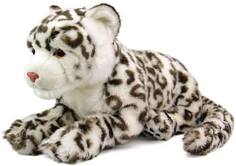 Real snow leopard stuffed animal real parent family series (japan import) by Karorata
