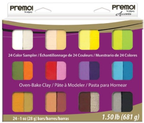 UPC 715891619209, Polyform Premo Clay Sampler Pack, Assorted Colors, 24-Pack