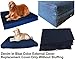 Dogbed4less Jumbo 55X47X4 Inches Blue Color Denim Jean Dog Pet Bed External Zipper Duvet Cover - Replacement Cover only