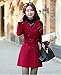 Youtobin Women's New Winter Dress-Coats Slim Long Woolen Coat M Red