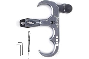 Moyujian Compound Bow Release,Archery Release Aids, 360 ° Rotatable Mechanized Aesthetic Design for Thumb Release，Composite Bow Three Finger Release