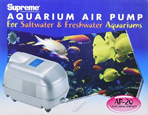 Supreme (Danner) ASP04220 AP-20 Aquarium Air Pump, 20-watt