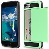 iPhone 6 Case,[4.7inch]by Ailun,Protective Shell-Smooth Card Slider Wallet&Flexible Shockproof Rubber Bumper&Anti-scratch PC Back Cover,Siania Retail Package[Mint Green]