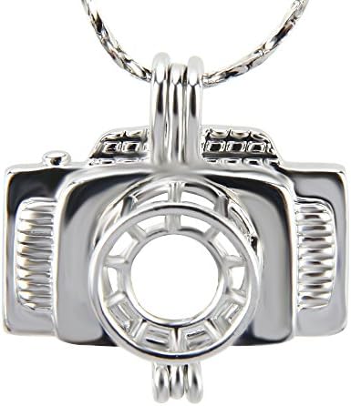 LGSY 5pcs Camera Shape Silver Plating Cage Pendant