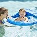 SwimSchool Blue Fun Fish Fabric Baby Pool Float, Splash and Play Activity Center, Dual Air Pillow Chambers with Retractable Canopy and Safety Seat, Baby Float, UPF 50, 6 To 24 Months, Blue