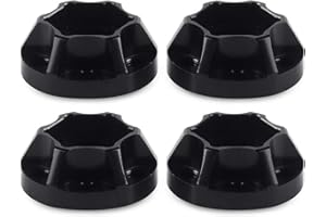 INJORA Aluminum Alloy 12mm Wheel Hex Hub for 1/10 RC Crawler 1.9 2.2 Wheel Rim Axial SCX10 Traxxas TRX4 D90,4Pcs/Set (Black 9