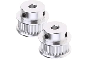 Saipe 2PCS GT2 Timing Pulley Synchronous Wheel Aluminum Alloy Timing Belt Pulley 3D Printer Accessories for 6mm Width Timing Belt (30 Teeth Bore 5mm)