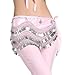 ZLTdream Women's Belly Dance Wave Shape Hip Scarf With Silver Coins