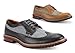Ferro Aldo Men's 19312A Perforated Wing Tip Plaid Print Oxfords Dress Shoes, Black, 9