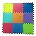 Babrit 9 Pieces Multi-color Exercise Mat Play Puzzle Mat Interlocking Exercise Floor Mat for Kid Indoor Fun