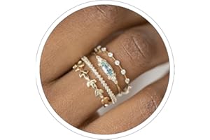 Otxas Dainty Gold Rings for Womem 14k Gold Plated Stackable Ring for Women Size 6-11 Cubic Zirconia Gold Rings Set Wedding Rings