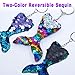 Pawliss Mermaid Party Favors, 12 Pack Flip Sequin Glitter Tails Mermaid Tail Keychains, Birthday Party Supplies Gifts Decorations for Kids Girls