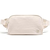 Pander Mini Belt Bag – Ultra Compact, Fits 6.7” Phone, Lipstick, Earbuds, Essentials, Small Crossbody Waist Purse, White Opal