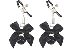Decixde Body Clamps Adjustable Pressure Body Clips Stainless Steel Body Ring with Bowknot and Bells Body Clamps Non Piercing Body Jewelry Faux Body Jewelry