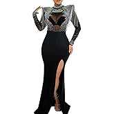 Women Long Sleeve Birthday Dresses Sexy hot Diamond Process Sexy Dress Party Club Night Dress…