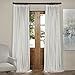 HPD Half Price Drapes Signature Velvet Thermal Blackout Curtains for Living Room 108 Inch Long (1 Panel) Rod Pocket Insulated Blackout Curtains for Bedroom Window Curtains, 100W x 108L, Off White