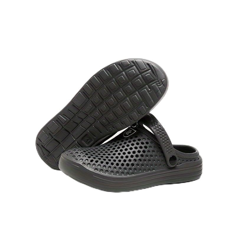 Plus Size Men's Fashion Clogs, Slip-on Closed Toe