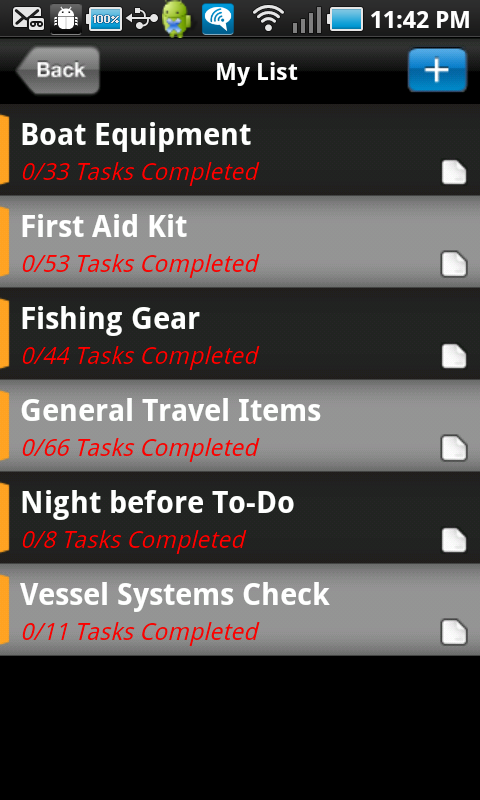 Boating Planner Checklist
