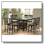 Counter Height Dining Sets 9pc Counter Height Storage Dining Table w/Lazy Susan & Chair Set