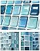 Beaustile Mosaic 3D Wall Stickers 4 Sheets Home Decor Blue Art Fire Retardant Backsplash Wallpaper Bathroom Kitchen DIY