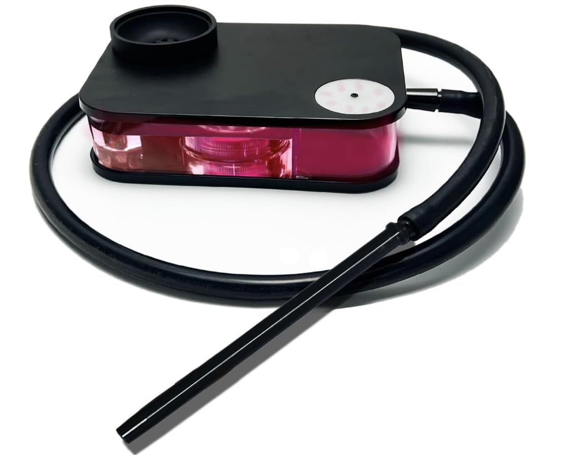Photo 1 of QiQiCi Hookah Box – Portable Hookah Set for Travel, Complete Shisha Kit with LED Lights & Bag, Perfect for Any Adventure?Black?