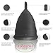 Blossom Menstrual Cup, Say No to Tampons | Get Blossom Cups for Menstrual Days | Period Cup, Reusable Menstrual Cup, Silicone Cup (Large Menstrual Cup, Black)